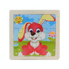 3 PCS Kids Wooden Cartoon Puzzle Jigsaw Toy Early Educational Toys(Rabbit)
