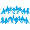 2 PCS/Set D-924 Mountain Woods Pattern Car Modified Decorative Sticker(Blue)
