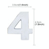 Car Vehicle Badge Emblem 3D Number Four Self-adhesive Sticker Decal, Size: 3.6*4.5*0.5cm