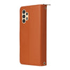 For Samsung Galaxy A13 5G / 4G Nine-card Slots Zipper Wallet Bag Leather Phone Case(Brown)