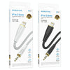 Borofone BL23 3.5mm to 8 Pin Refinado AUX Audio Cable, Length:1m(Black)