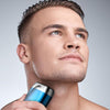 Double-head Mini Magnetic Shaver Portable Men Electric Shaver(Silver Black)