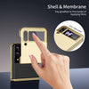For Samsung Galaxy Z Flip3 5G Integrated AG Frosted Vacuum Plating Phone Case(Gold)