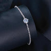 MSB006 Sterling Silver S925 White Gold Plated Moissanite Fashion Bracelet