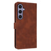 For Samsung Galaxy S25 5G AZNS Skin Feel Calf Texture Flip Leather Phone Case(Brown)