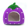 Foldable Strawberry Pet Bed, Large Purple - Cat & Small Dog House