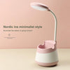 USB Charging LED Desk Light Eye Protection Lamp with Pen Holder and Phone Holder(CS276-3 Yellow)