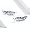 Retro Feather Earrings Sterling Silver Girls Earrings