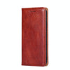 For Asus Zenfone 8 ZS590KS Gloss Oil Solid Color Magnetic Leather Phone Case(Brown)