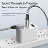 3A USB-C/Type-C to 8 Pin Elbow Fast Charge Data Cable, Length:2m(Grey)