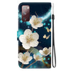 For Samsung Galaxy S20 FE Crystal Texture Colored Drawing Leather Phone Case(Magnolia)