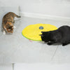 Electric Cat Turntable Toy, Automatic Rotating Play Disc (Yellow)