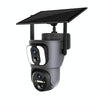 ESCAM QF390 2MP Dual-Lens Solar WiFi Security Camera - Black