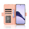 For Realme 13+ 5G Global Skin Feel Calf Texture Card Slots Leather Phone Case(Pink)