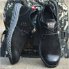 Anti-smashing Anti-piercing Labor Insurance Shoes Non-slip Wear-resistant Work Shoes, Size:45(Black)