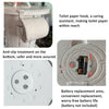 Retractable Portable Travel Toilet Collapsible Stool for Outdoors Fishing Camping With Light White
