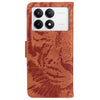 For Redmi K70 / K70 Pro Tiger Embossing Pattern Flip Leather Phone Case(Brown)