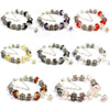 Ladies Crown Colorful Crystal Beaded Bracelet Handmade Glass Bead Bracelet Length: 19cm(DZ33)