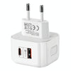 YSY-6087 20W PD + QC 3.0 Dual Ports Travel Charger Power Adapter, EU Plug