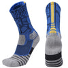 Basketball Stockings Boxing Roller Skating Riding Sports Socks, Size: XL 43-46 Yards(Blue Yellow)