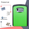 Large Wall Mounted Key Safe Box - Green - Combination Lock