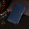 For Alcatel 1S 2020 idewei Crazy Horse Texture Horizontal Flip Leather Case with Holder & Card Slots & Wallet(Dark Blue)