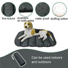 Waterproof Outdoor Pet Bed, Grey, Small 80x70cm - Dog & Cat Camping Mat