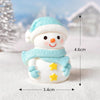 3pcs Christmas Lovely Micro Landscape Snow Ornament Decorative Accessories, Style: No.13 Scarf Snowman Blue