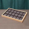 Bamboo Wood Jewelry Display Pallet Jewelry Storage Display Tray, Style: 18 Grid Tray