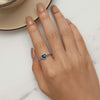 S925 Twist Heart Shape Temperature Stone Color Changing Ring