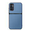 For Samsung Galaxy A34 5G Litchi Leather Magnetic Full Coverage Shockproof Phone Case(Blue)