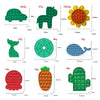 5 PCS Child Mental Arithmetic Desktop Educational Toys Silicone Pressing Board Game, Style: Car (Pink)