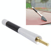 Carbon Fiber Aluminum Short Antenna Polished Universal Screws Base(Big Size)(Silver)