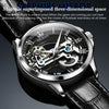OLEVS 6661 Men Fashion Luminous Waterproof Mechanical Watch(Black + Silver)