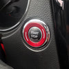 Car Engine Start Key Push Button Ring Trim Metal Sticker Decoration for Nissan X-TRAIL (Red)