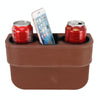 Car Seat Crevice Storage Box Cup Drink Holder Auto Pocket Stowing Tidying for Phone Pad Card Coin Case Car Accessories(Brown)