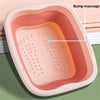 15L Foldable Foot Bath Bucket Foot Massage Wash Basin Without Lid Pink