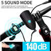 USB Charging Bike LED Riding Light, Charging 3 Hours with Horn(Blue)