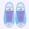 16 PCS / Set Running No Tie Shoelaces Fashion Unisex Athletic Elastic Silicone ShoeLaces(Purple)