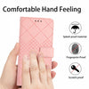 For Samsung Galaxy A71 5G Rhombic Grid Texture Leather Phone Case(Pink)