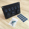 RV Yacht Car Combination Cat Eye Switch Dual USB Car Charging Control Panel With Voltmeter(Blue Light)