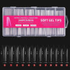 240 PCS/Box Thin Soft Transparent Nail Pieces, Shape: Super Long Denim Nails