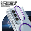 For Samsung Galaxy Z Fold4 lce Folding Series MagSafe Integrated Clear PC Phone Case(Purple)