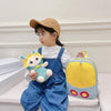 Kindergarten School Bag Plush Toy Children Cute Cartoon Backpack(With Hat Bunny Purple)