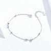 Five-pointed Star Ball Bracelet S925 Sterling Silver Platinum Plated Bracelet