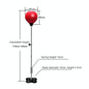 Adult Suction Cup Version Height Adjustable Vertical PU Leather Vent Ball Boxing Speed Ball Family Fitness Equipment with Gloves(Black Red)