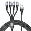 ENKAY 4-in-1 6A USB-A to Type-C / 8 Pin / Micro USB Multifunction Fast Charging Cable, Cable Length:1m(Grey)
