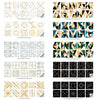 Geometric Pattern Staircase Wall Tile Sticker Kitchen Stove Water And Oil Proof Stickers, Specification: S: 10x10cm(HT-020 Geometric Silver)