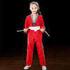 Child Adult Cotton Men And Women Taekwondo Clothing Training Uniforms, Size: 140(Plus Bar Red)