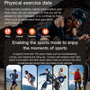 Bluetooth Talk Outdoor Pedometer Exercise Heart Rate Sleep Monitoring Smart Watch(Black)